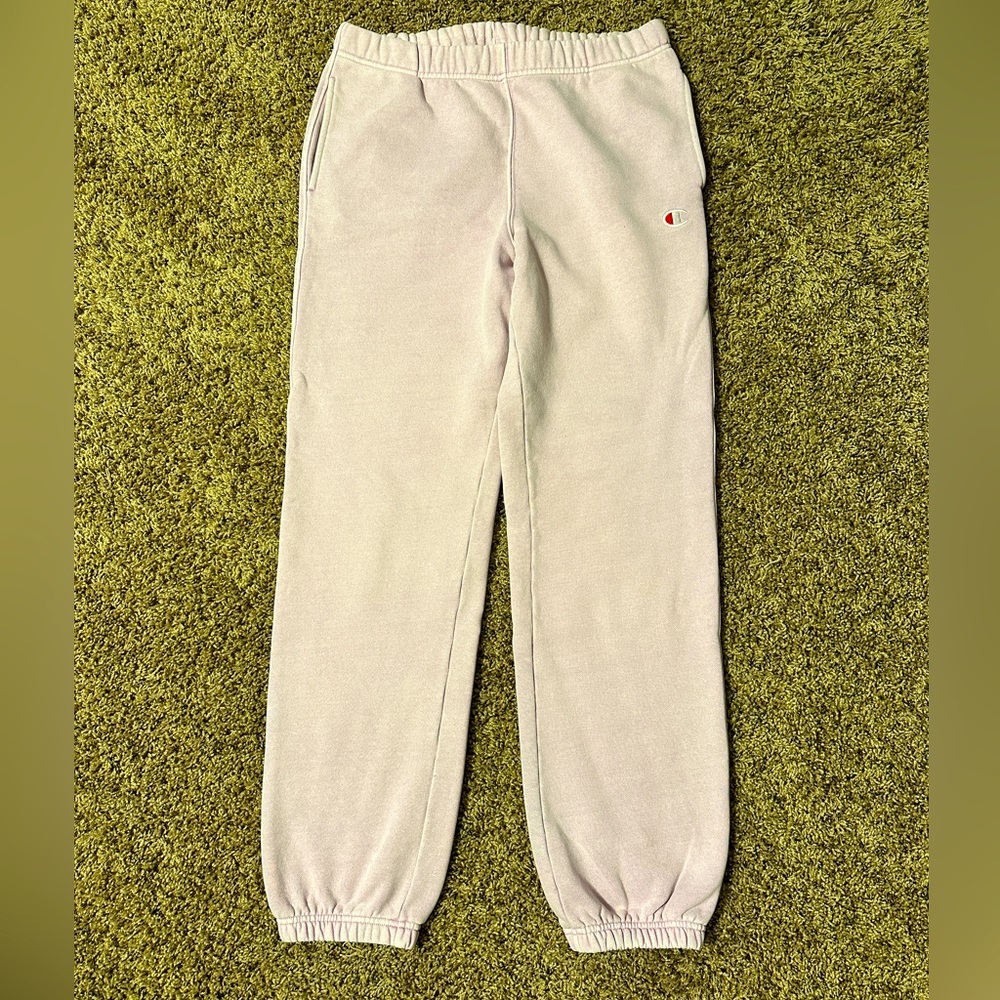Champion Reverse Weave Sweatpants Joggers Sz M medium Pink Purple Washed color